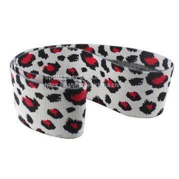 Leopard Printing Hip Circle Fabric Latex Resistance Bands photo-4