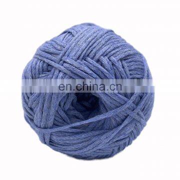 2.3NM 100g 60%Recycled Cotton 30%Viscose 10%Polyester Tape Yarn Knitting Fancy Yarn Blended Yarn photo-3