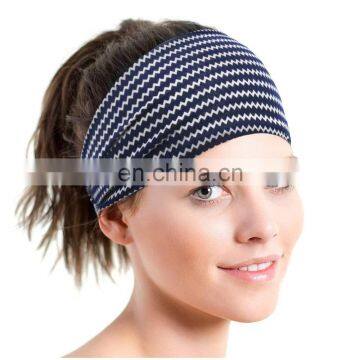 Amazon Hot Sell Women Flower Pattern Yoga Headband Sweatband