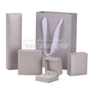 Luxury Elegant Packaging Paper Jewelry Set  Box Custom Logo For Necklace &Ring Earring Gift Bag