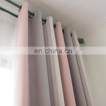 Wholesale Custom Mediterranean Color Stripe Cotton and Linen Yarn-dyed Jacquard Fabric Shade Blackout Window Curtains for Home photo-3