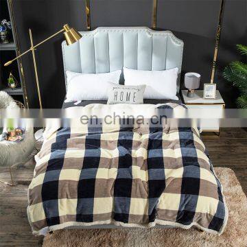 Manufacturers Wholesale Two Sided Design Thick Plain Imitate Lamb Wool Micro Coral Fleece Outdoor Adult Throw Blanket for Winter photo-7