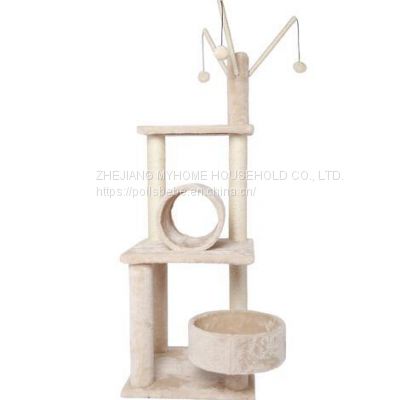 POILS BEBE BEIGE-COLOR CAT ACTIVITY TREE AND TOWER