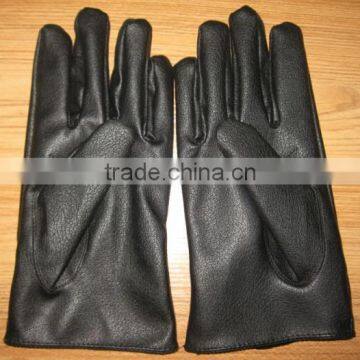 Warm winter sheepskin leather gloves for men