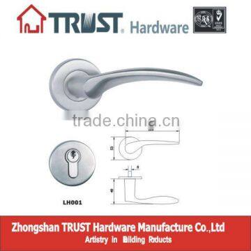 LH001:Stainless Steel Solid Lever type door Handle with Escutcheon