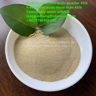 Hydrolysis compound amino acids powder 45% with free amino acids more than 45% completely water soluble nitrogen fertilizer