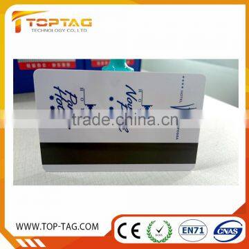 Nice printing plastic pvc magnetic stripe card with signature