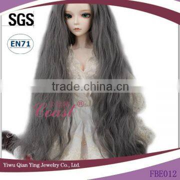 Long water wave grey 1\/3 BJD doll wigs for wholesale