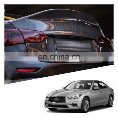 Custom Car Body Parts Car Extior Accessories Carbon Fiber Car Rear Trunk Lid TailCap For Infiniti Q50 Q50L