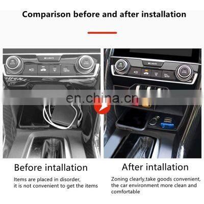 Interior Accessories Parts Silicone Armrest Rest Storage Box Center Control Console Organizer Tray For Honda Civic 2016-2021 photo-4