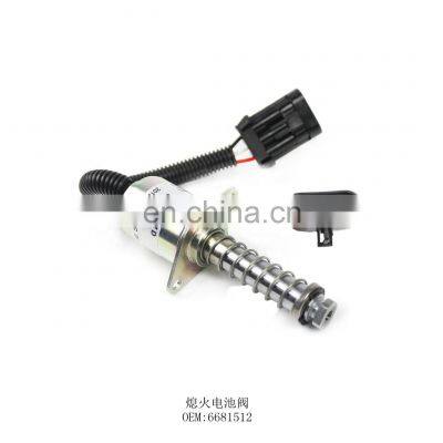 6681512 Excavator solenoid valve for electric parts  fuel Shut Off /stop Solenoid valve