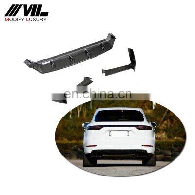 Carbon Fiber Rear Bumper Diffuser for Porsche Cayenne S Sport Utility 4-Door 2018-2019