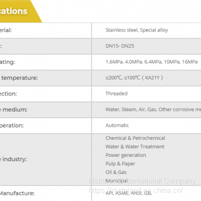 Mstnland SPRING LOADED LOW LIFT EXTERNAL THREAD TYPE SAFETY VALVE photo-2