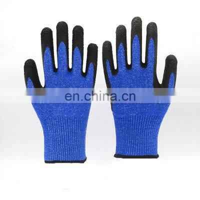 High Performance Latex Anti Cut Level 5 Working Gloves Rubber Palm Grip Coated Spearfishing Dive Gloves Puncture Resistant