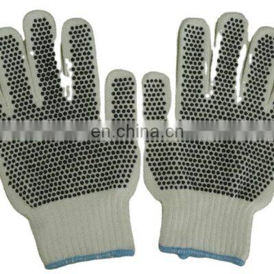 Cheap White Single Side PVC Dot Cotton Gloves photo-3