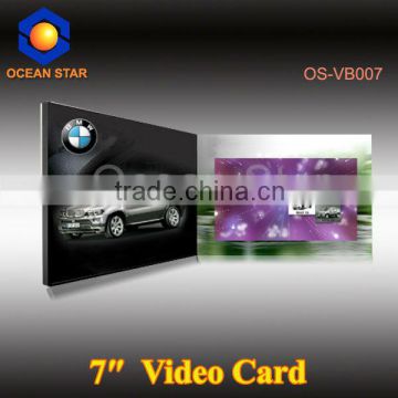 best quality for 7" tft screen video greeting card