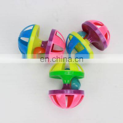 Colorful Bell Dumbbell Shape Interactive Squeaking Cat Dog Pet Belling Toy photo-5