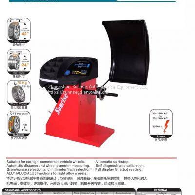 SUNRISE B082 wheel balancing machine with protect cover