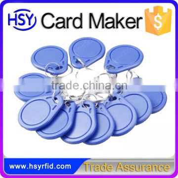 Custom logo plastic round rfid key tags for access control