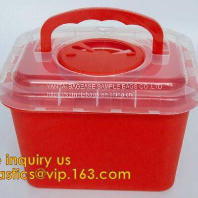 Rectangle safe sharp container, Medical Disposal Bin Sharp /Safe SharpS Containers plastic medical sharp containers