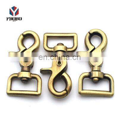 Made In China Hardware Accessories Brass Metal Hooks Painted Swivel Eye Snap Hook Buckle for Bag