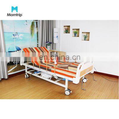 Manual Five Function Adjustable Patient Cheap Manufacture Hospital Bed With Toilet Hole