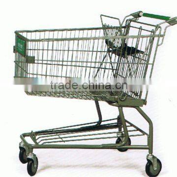 chrome coated used shopping cart/trolley