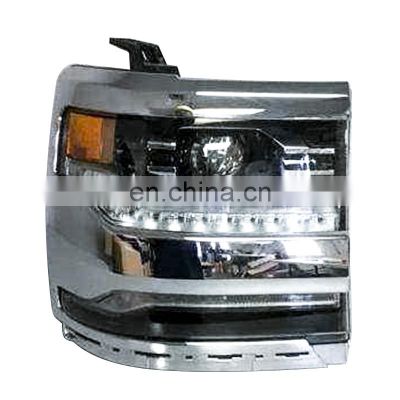 USA MODEL LT Headlamp Assy Composite DOT APPROVED LED Chrome Bezel HEAD Light FOR Chevrolet SILVERADO 1500 2016-2018