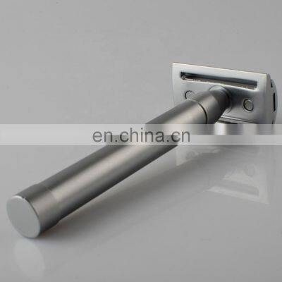 Traditional Matte Sliver Double Edge Blade Razor Cut Throat Men Shaving photo-4
