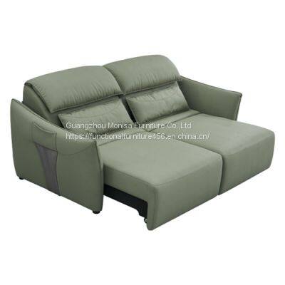 Modern Minimalist Double Technology Cloth Electric Sofa Bed Small Apartment Telescopic Function Sofa Bed Dual-Use photo-2