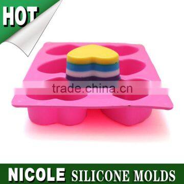 B0217 silicone heart shape christmas bake molds