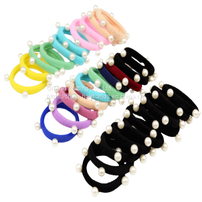 Children's Towel Ring Leather Band Color High Elastic Nylon Hair Ring Tied Hair Does Not Hurt Seamless Little Girl photo-4