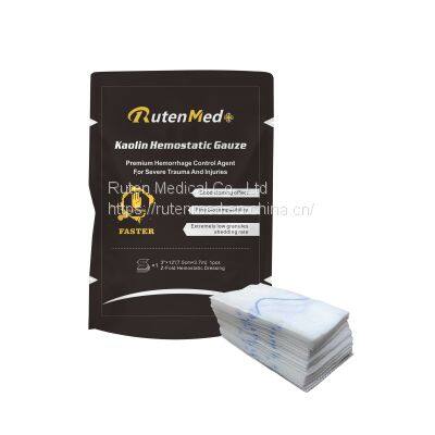 Kaolin Hemostatic Gauze 7.5cm*3.7m Combat Gauze Sterile Z-Fold Kaolin Hemostatic Gauze