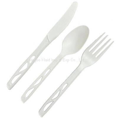 Food Grade CPLA Disposable Knife Spoon Fork Biodegradable Cutlery And Set (400/Case)