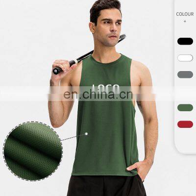 New Custom Logo Loose Casual Sleeveless Shirt Sweat-Wicking Men's Gym Tank Top Anti-Pilling Workout Running Sports Wear Clothes