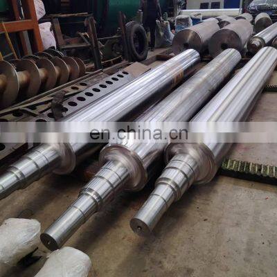 Custom made large ball mill gear shaft steel forged shaft