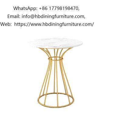 Gold Legs MDF Round Side Table