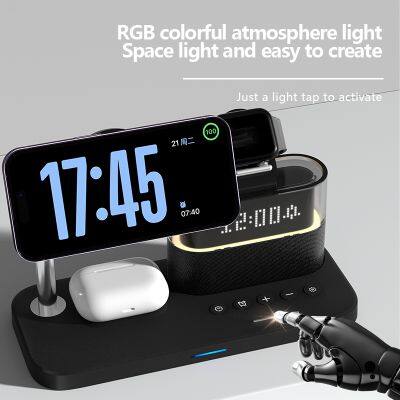 2025 Multifunctional Wireless Charger 3 in 1 Fast Charging Desktop Earbuds Phone Charger Station photo-5