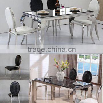 Wholesale Round Back Stainless Steel Chair /Stainless Steel Dining Chair Ghost Dining Chair photo-5