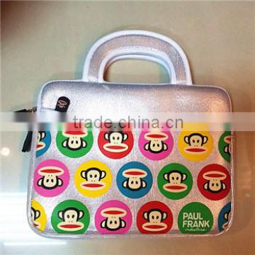 cute neoprene laptop bags with handle, shiny look