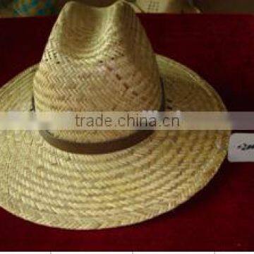 straw boater hats with lether belt