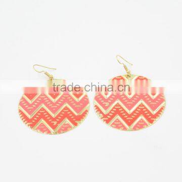 2016 New Design Earrings Enameled Chevron Earrings Fish Hook Fashion Earrings Wholesale photo-2