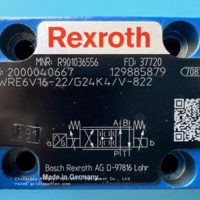 R901036556， Rexroth proportional directional valve R901036556 4WRE6V16-2X/G24K4/V-822