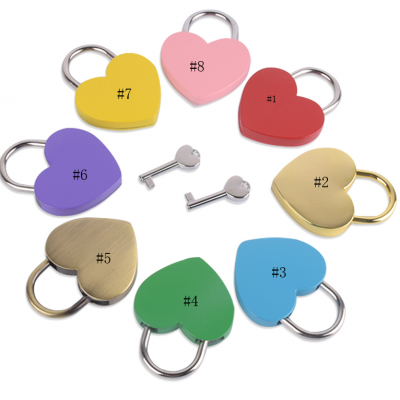 Love Heart Padlock Mini Padlock for Gift Box Love Heart Lock for Wedding Gift Pad Lock photo-2