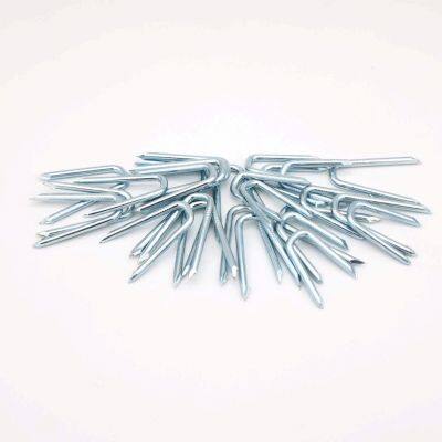 U Fence Staples for Agricultural Fencing - 2 Inch Crown, Heavy-Duty Steel, Sample Support