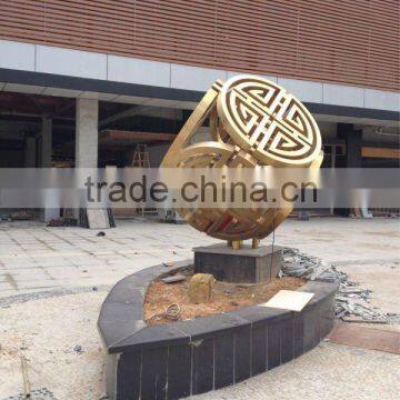 outdoor decoration copper chinese feature cash sculpture/statue