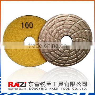 Vacuum brazed polishing pad