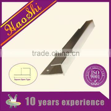 Square open type for aluminum tile trim, aluminum corner tile tirm