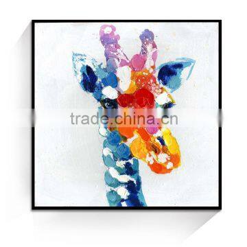 JC Wholesale Home Decoration Giraffe Mould Animal Canvas Oil Painting For Living Room ANI-12B