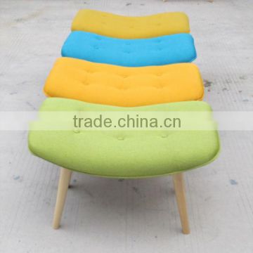 S-1526 Fashion Colorful Ottoman With Wooden Legs